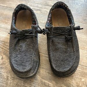 Hey Dude Women's Slip-On Knit Loafers in Charcoal